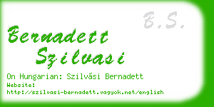 bernadett szilvasi business card