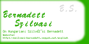 bernadett szilvasi business card